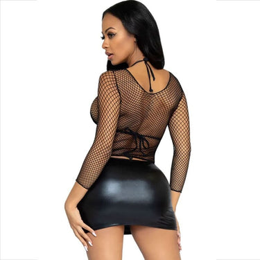 Top a Rete Seducente Nero - Stile Moderno e Versatile